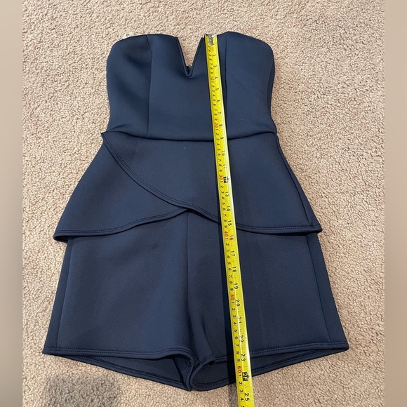 CHARLOTTE RUSSE Junior Navy Blue Tube Playsuit Jumpshort - Picture 7 of 10